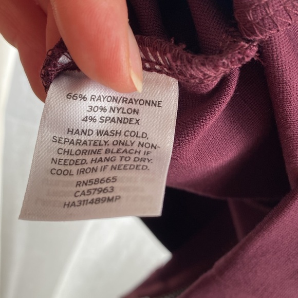 NWT Halogen dress. Size 0 Petite. Burgundy - Picture 5 of 6